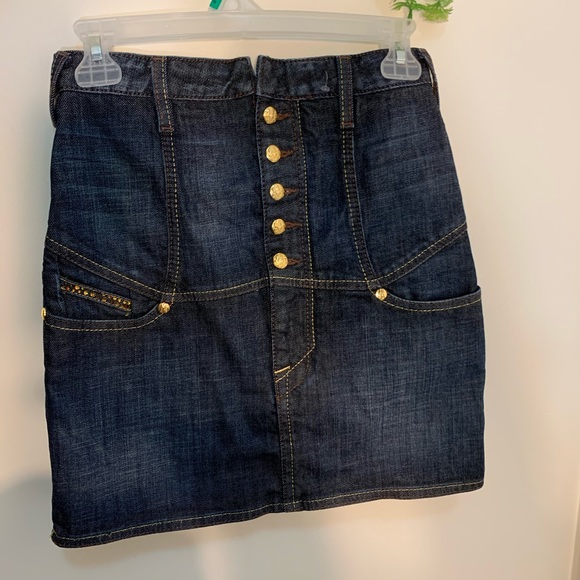 Marciano Denim Mini Jeans Skirt Size 28 - Picture 4 of 10